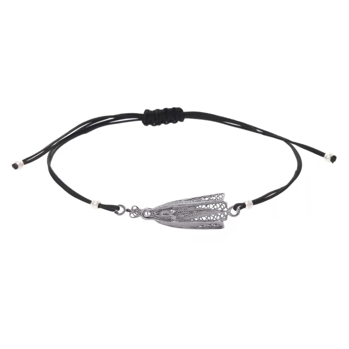 Pulseira Nossa Senhora de Fátima em Prata com Fio
