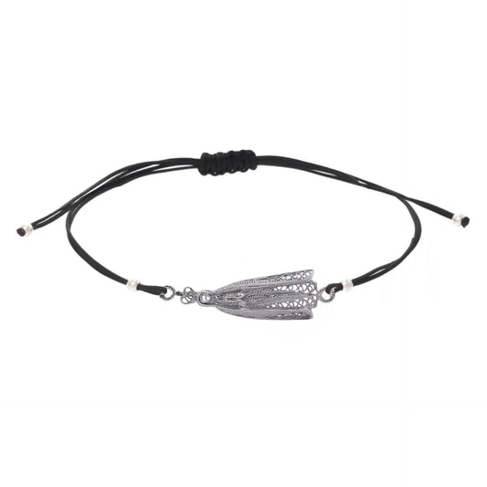 Pulseira Nossa Senhora de Fátima em Prata com Fio