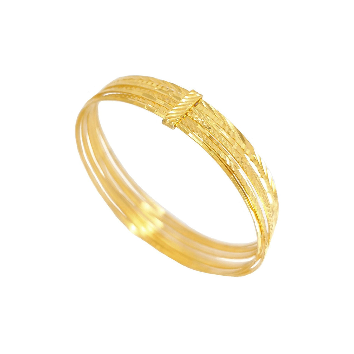 Pulseira Sete Escravas em Prata Dourada