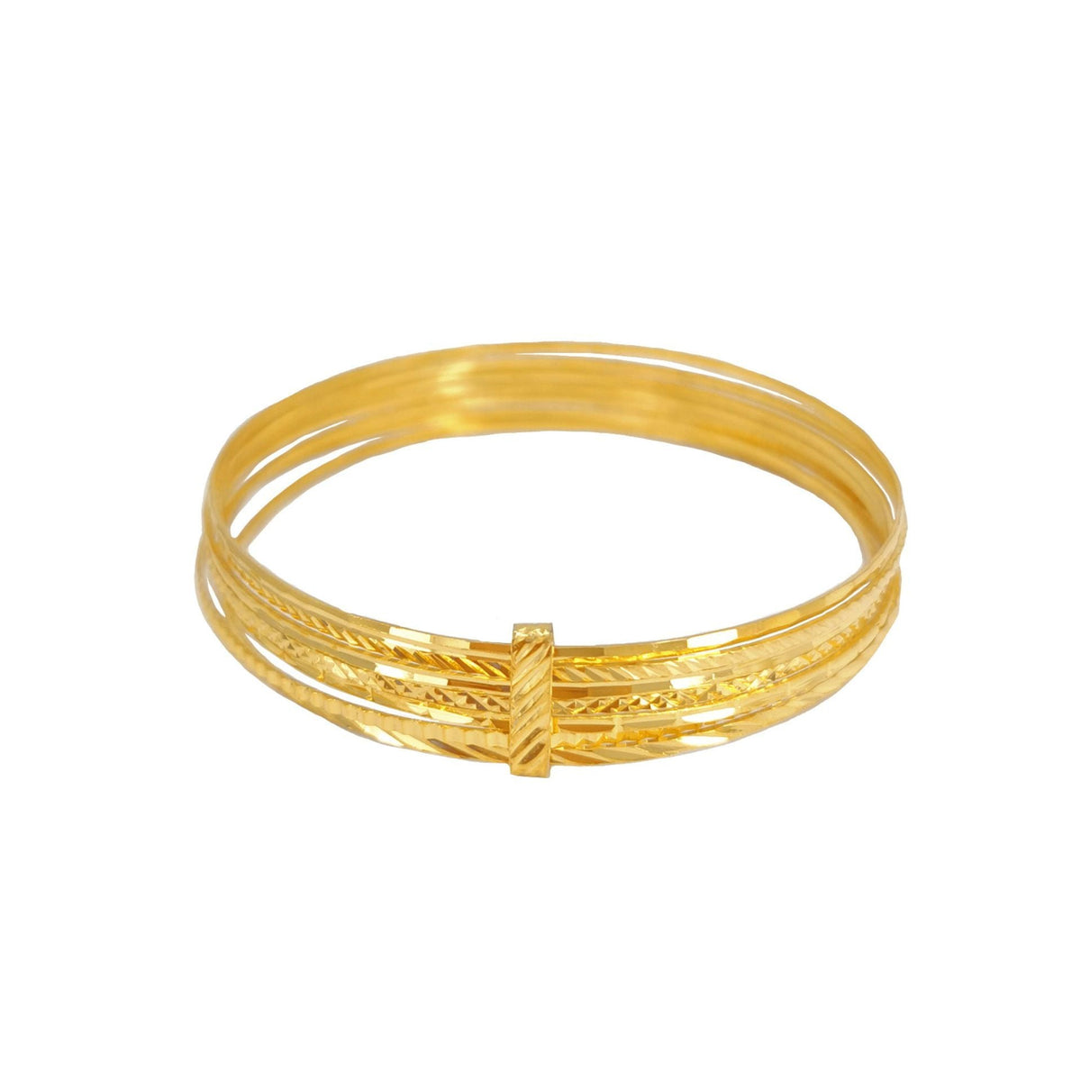 Pulseira Sete Escravas em Prata Dourada