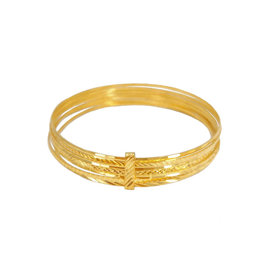 Pulseira Sete Escravas em Prata Dourada