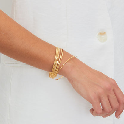 Pulseira Sete Escravas em Prata Dourada