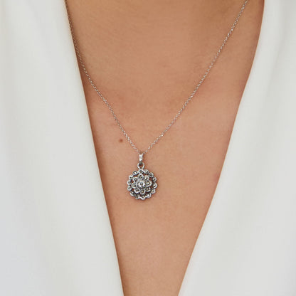 Conjunto Pinha Marcassites em Prata