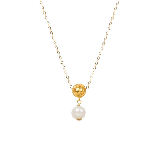 Colar Conta de Viana em Ouro 19,2Kt com Pérola