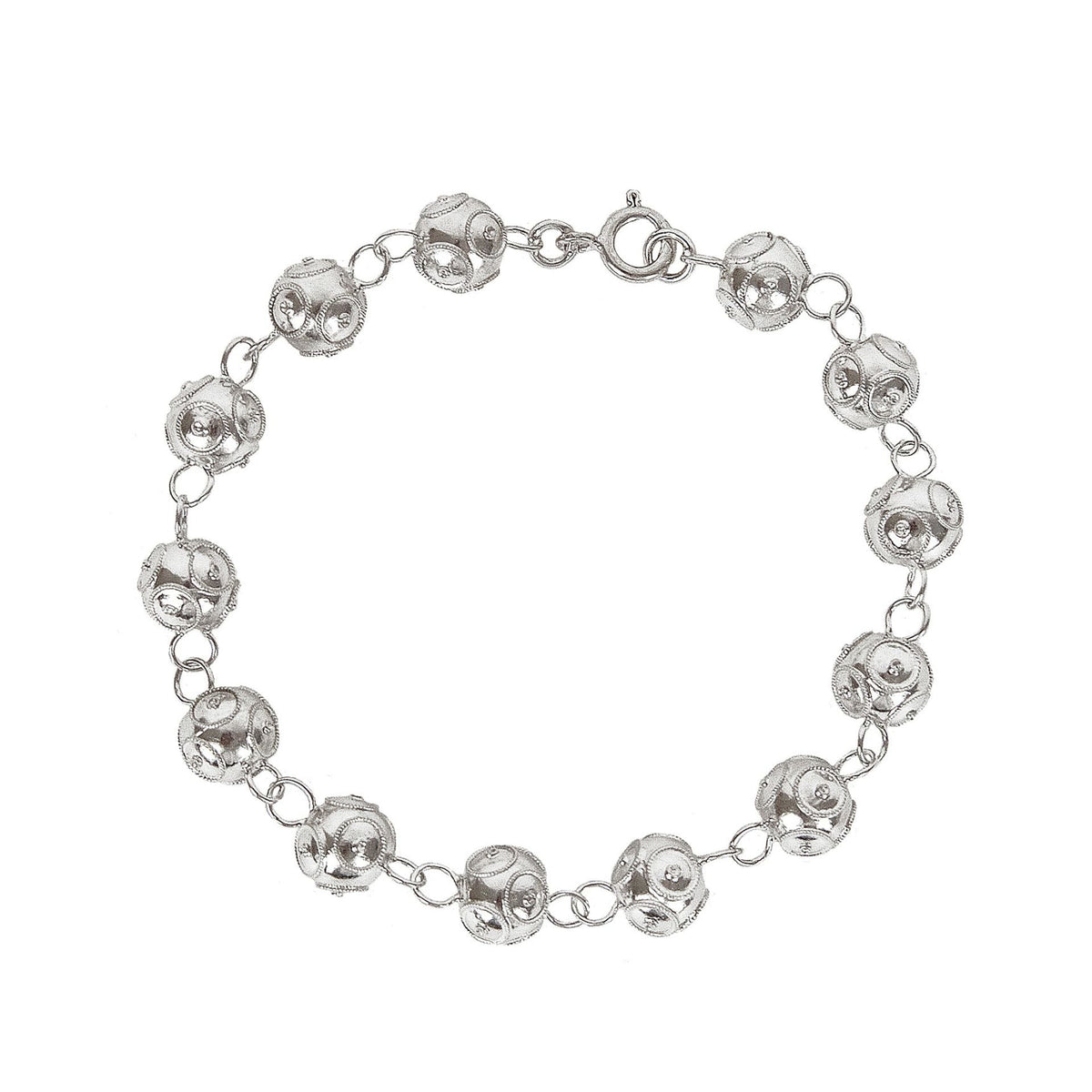 Pulseira Contas de Viana em Prata