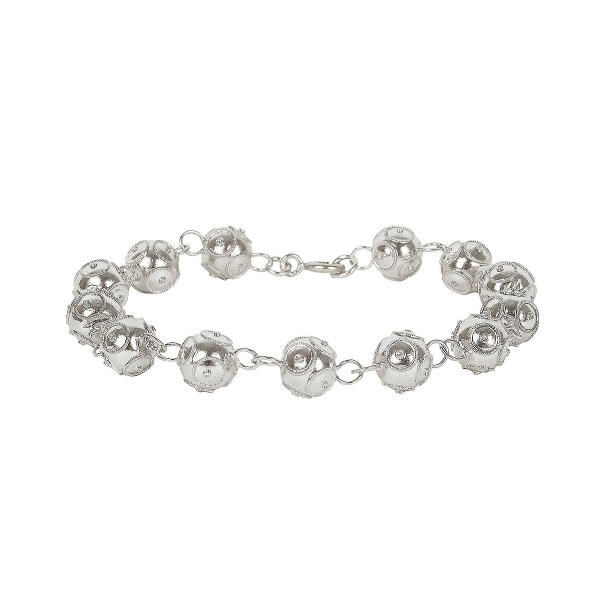 Pulseira Contas de Viana em Prata