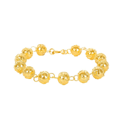 Pulseira Contas de Viana em Prata Dourada