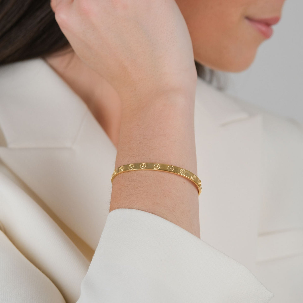 Pulseira de Viana em Prata Dourada