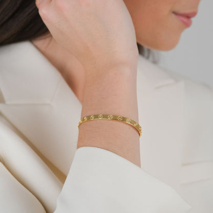 Pulseira de Viana em Prata Dourada