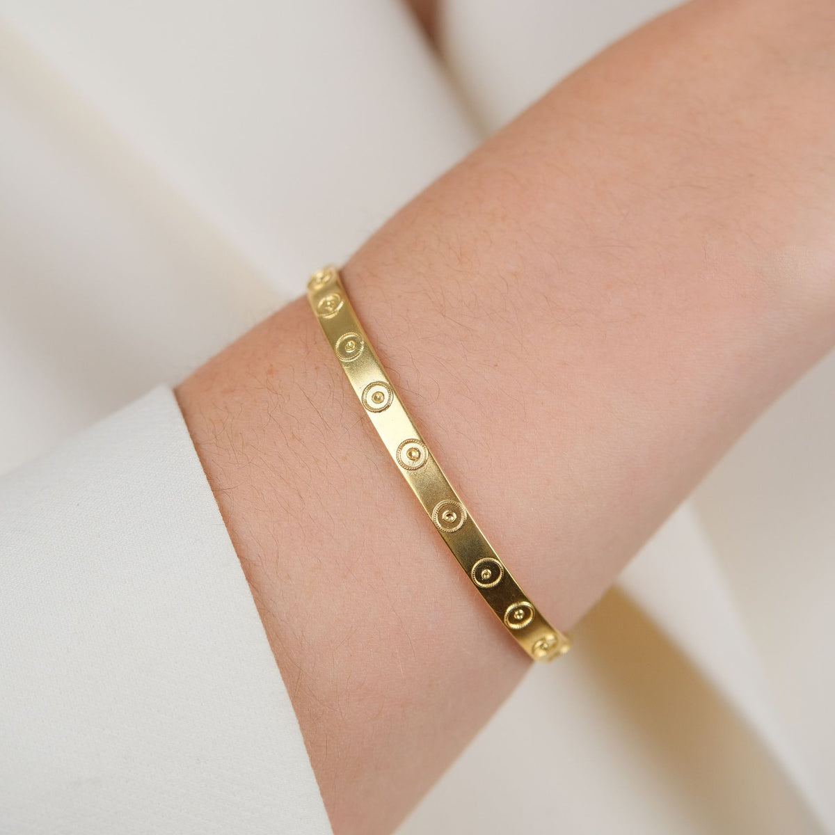 Pulseira de Viana em Prata Dourada