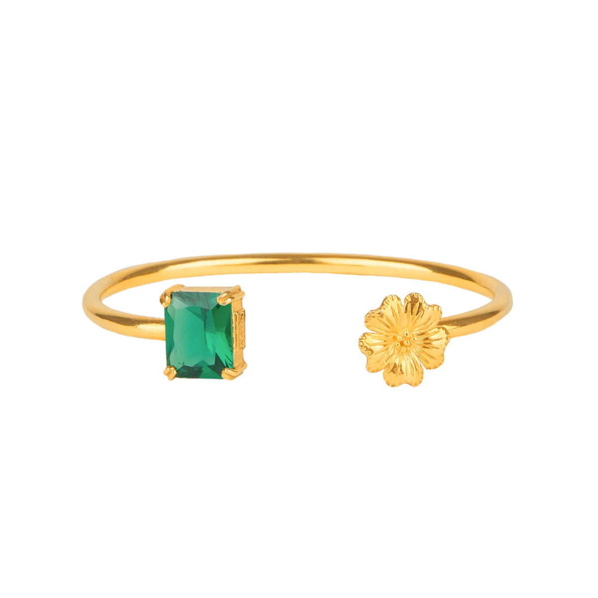 Pulseira Flores da Amália em Prata Dourada