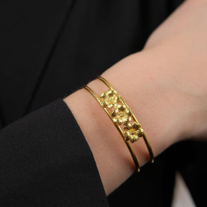 Pulseira Bouquet da Amália em Prata Dourada
