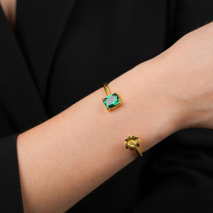 Pulseira Flores da Amália em Prata Dourada
