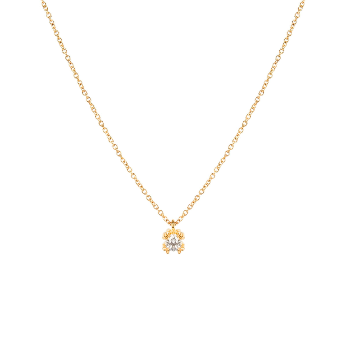 Colar Solitário Diamante em Ouro 19,2Kt