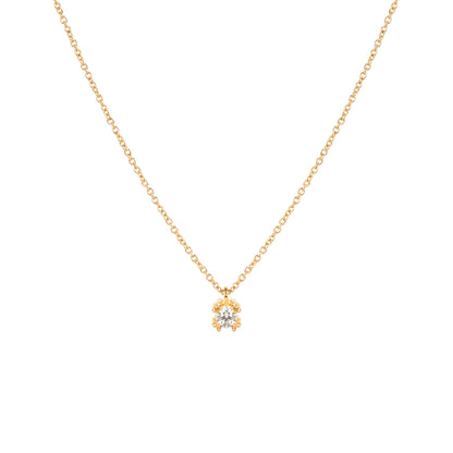Colar Solitário Diamante em Ouro 19,2Kt