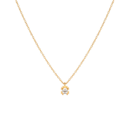 Colar Solitário Diamante em Ouro 19,2Kt