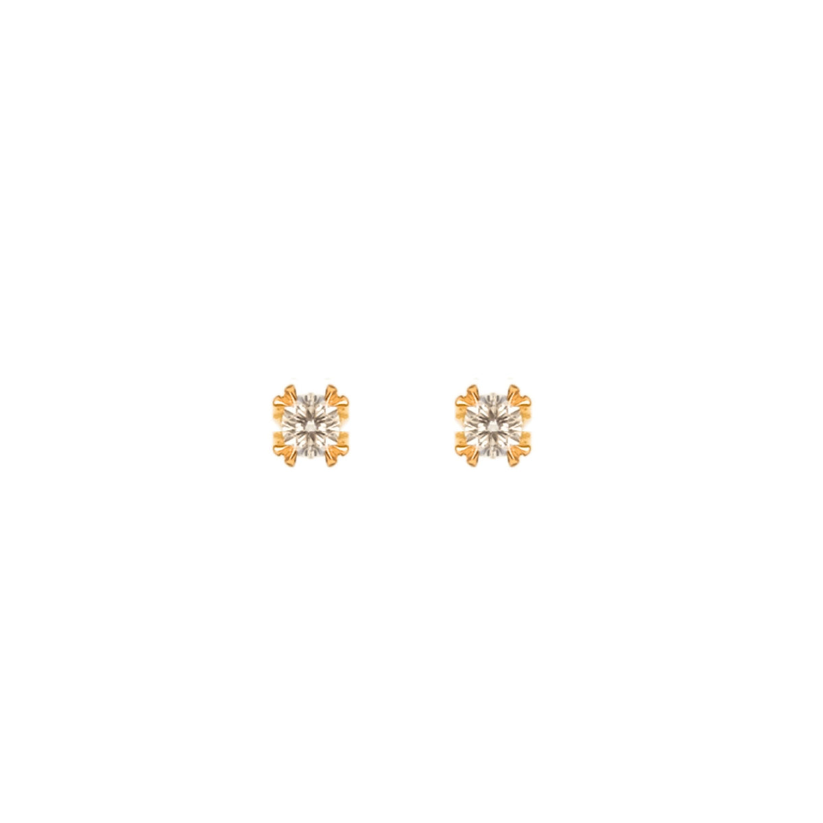 Brincos Solitário Diamante em Ouro 19,2Kt