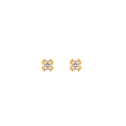 Brincos Solitário Diamante em Ouro 19,2Kt