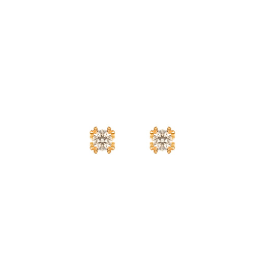 Brincos Solitário Diamante em Ouro 19,2Kt