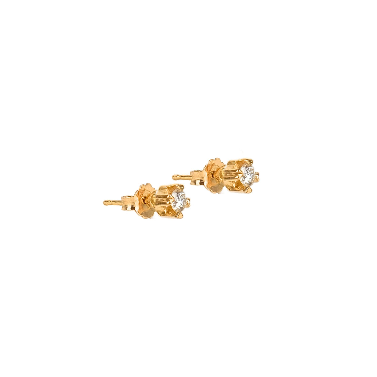 Brincos Solitário Diamante em Ouro 19,2Kt