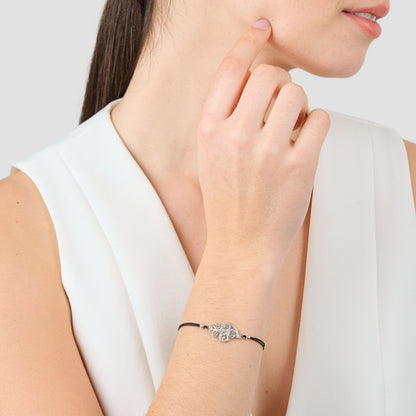 Pulseira Coração de Viana em Prata com Fio