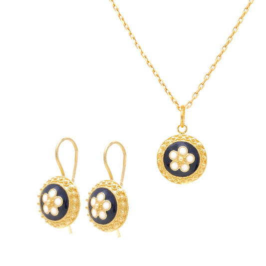 Conjunto Caramujo em Ouro 19,2kt