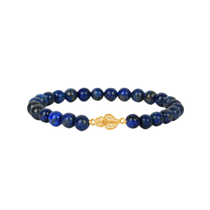 Pulseira Coração de Viana em Ouro 19,2Kt e Lápis-lazúli