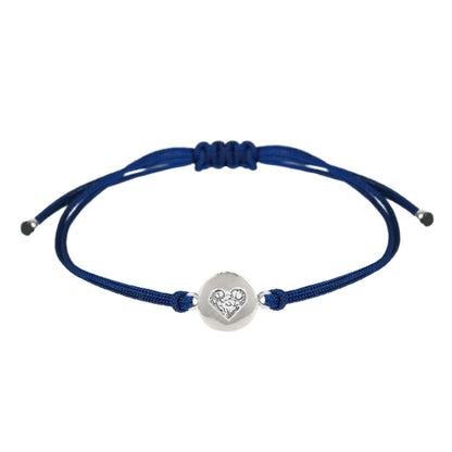 Pulseira Amuleto Coração em Prata