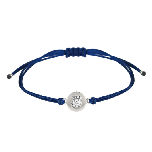 Pulseira Amuleto Urso de Peluche em Prata