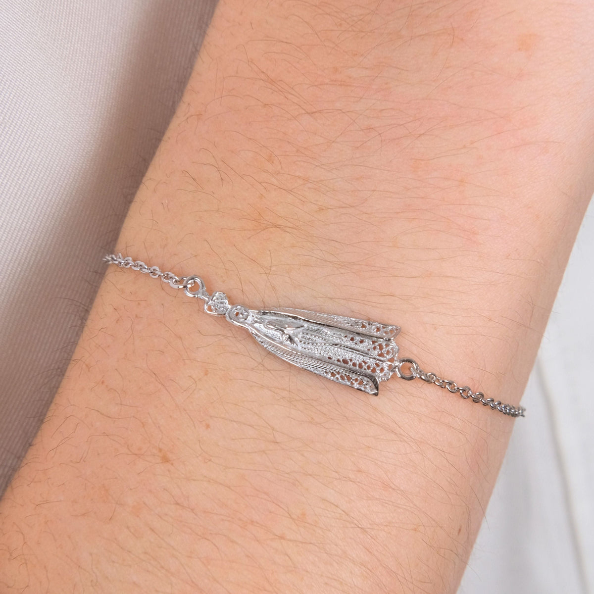 Pulseira Nossa Senhora de Fátima em Prata