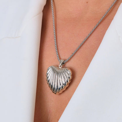Conjunto Coração Entrelaçado em Prata