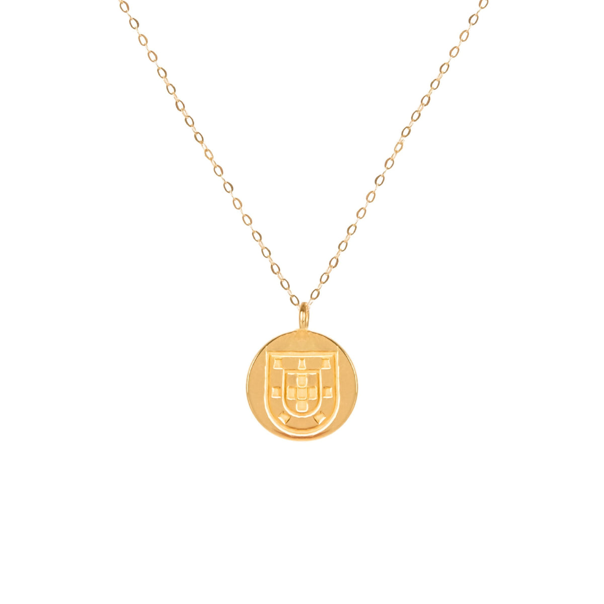 Colar Escudo em Ouro 19,2Kt