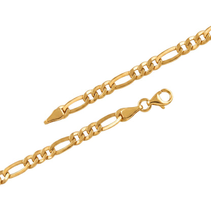 Colar Malha 3+1 5mm em Ouro 19,2 Kt