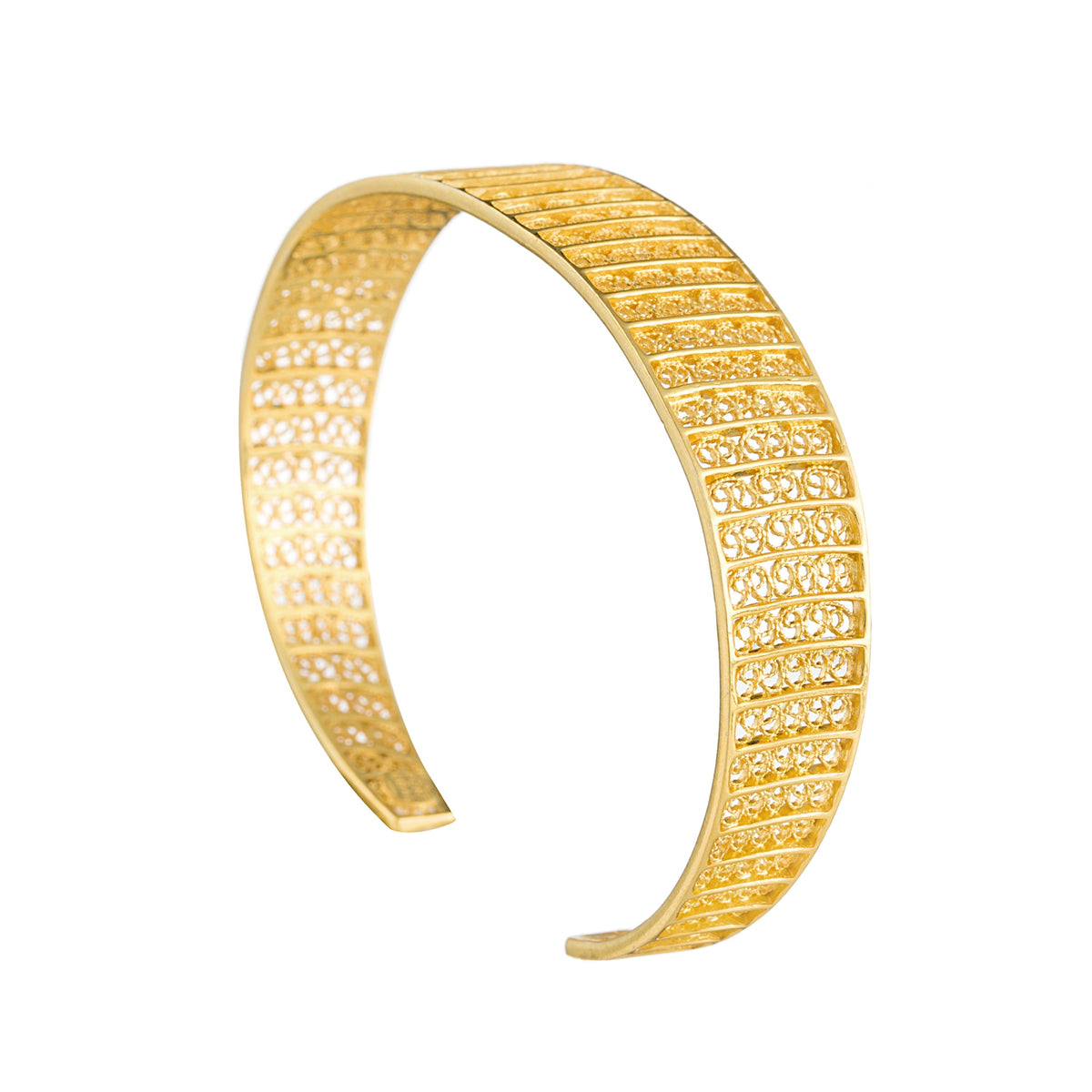 Pulseira Círculos em Prata Dourada