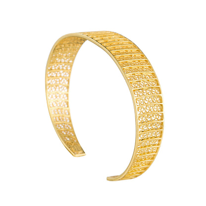 Pulseira Círculos em Prata Dourada
