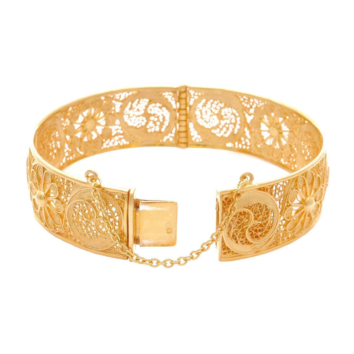Pulseira Ciclo em Prata Dourada