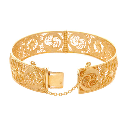 Pulseira Ciclo em Prata Dourada
