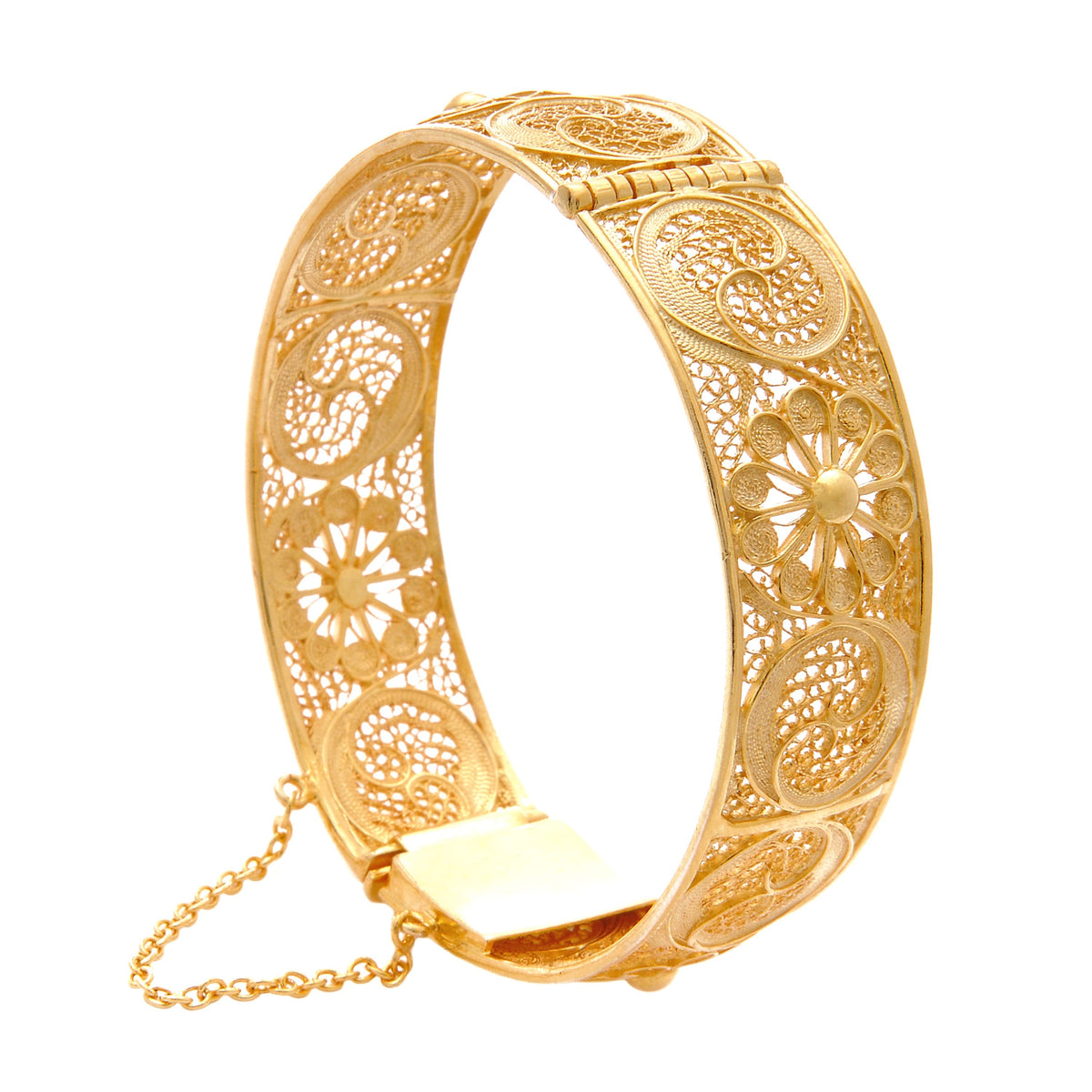 Pulseira Ciclo em Prata Dourada