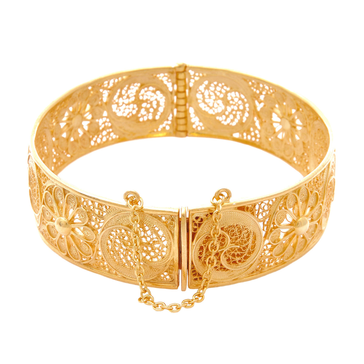Pulseira Ciclo em Prata Dourada