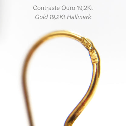 Brincos Círculos em Ouro 19,2Kt