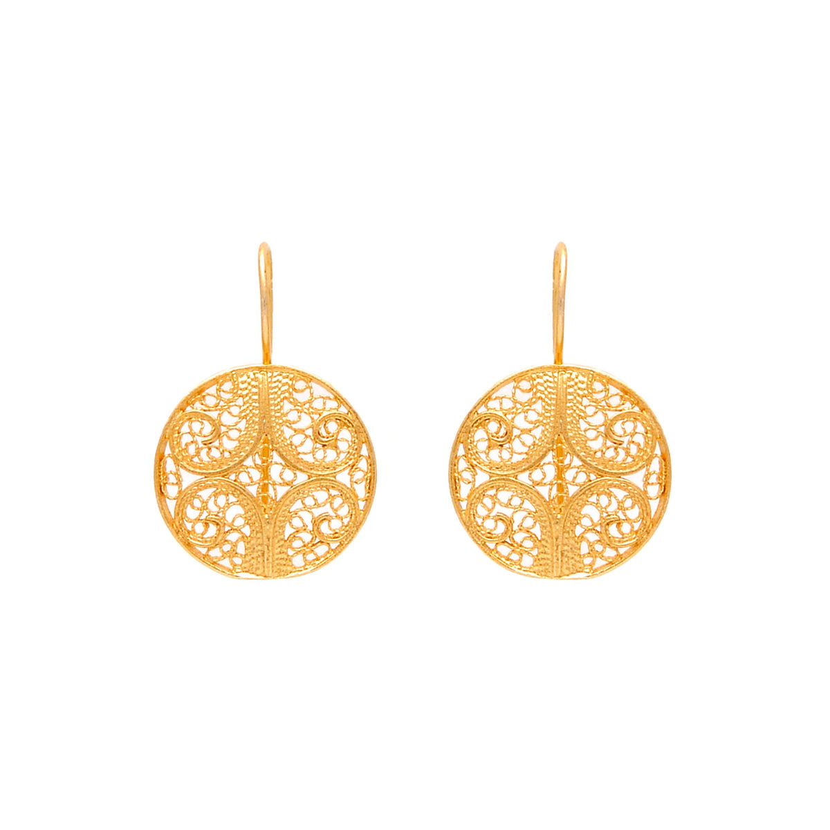 Brincos Círculos em Ouro 19,2Kt