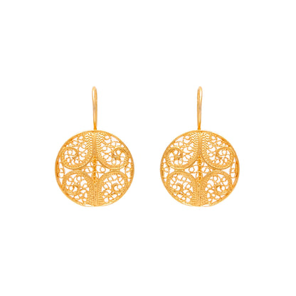 Brincos Círculos em Ouro 19,2Kt