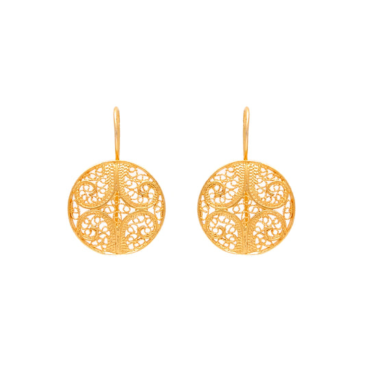 Brincos Círculos em Ouro 19,2Kt