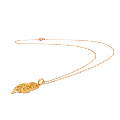 Colar Coração de Viana M em Ouro 19,2Kt e Diamante
