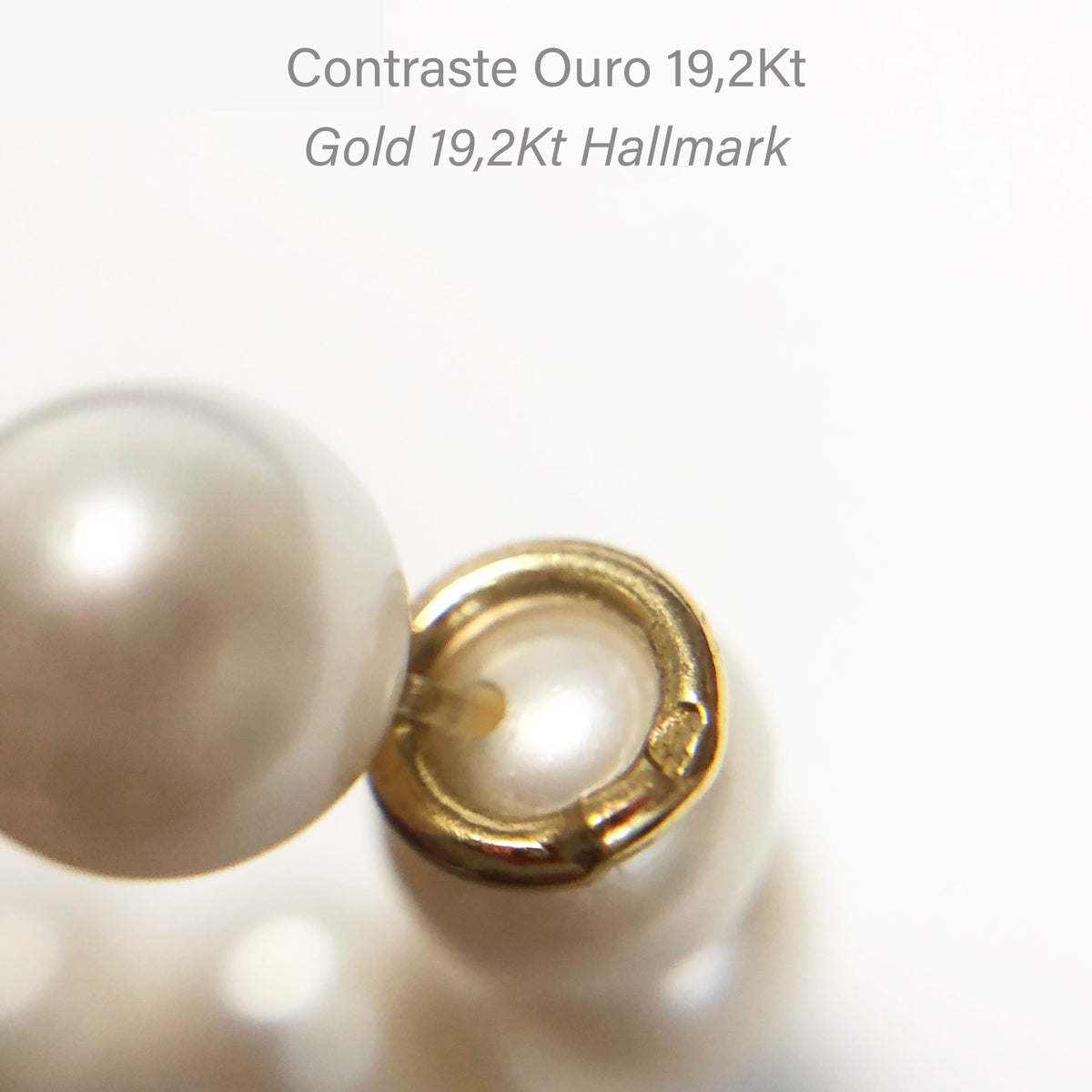 Pulseira Conta de Viana em Ouro 19,2Kt com Pérolas
