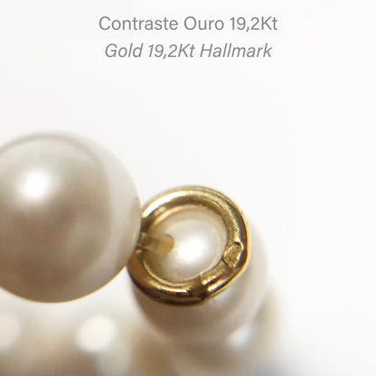 Pulseira Conta de Viana em Ouro 19,2Kt com Pérolas