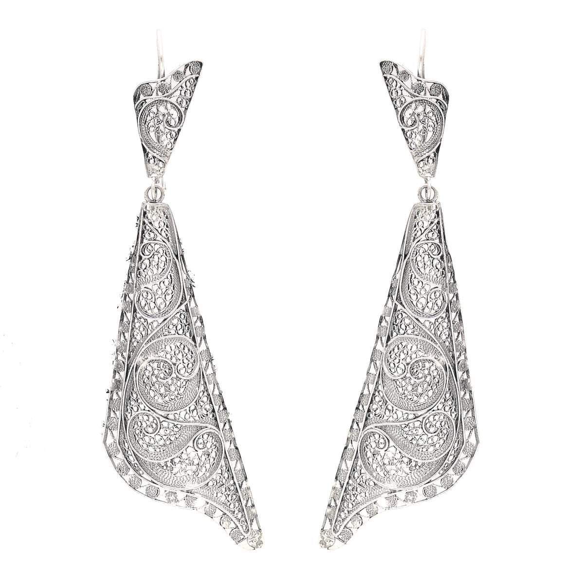 Brincos Xaile de Fadista em Prata