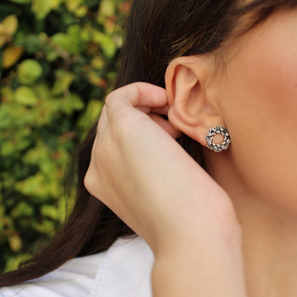 Conjunto Coroa Marcassites em prata