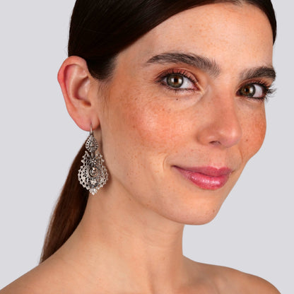 Brincos à Rainha M em Prata