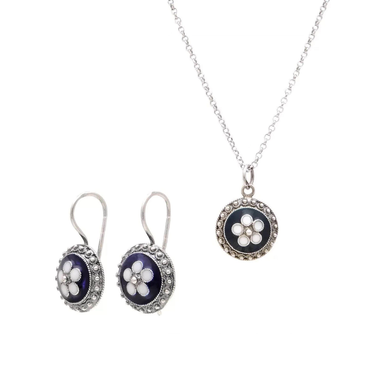 Conjunto Caramujo em Prata